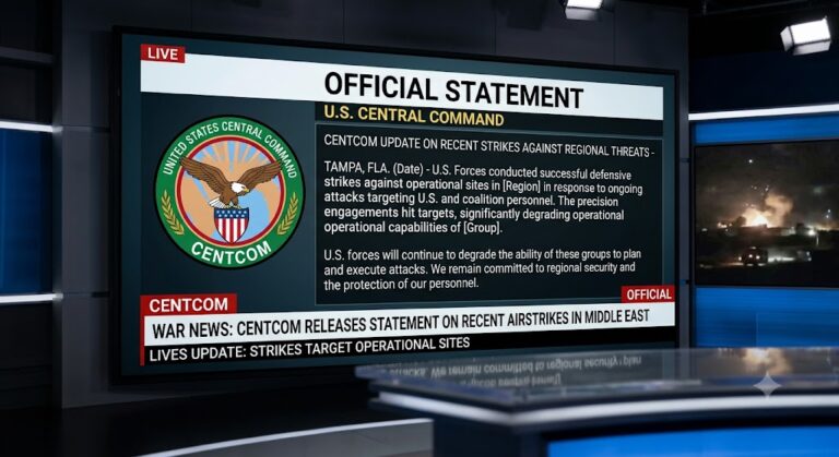 CENTCOM Issues Statement on New U.S. Strikes Against Iran in Response to Attack on Commercial Vessel