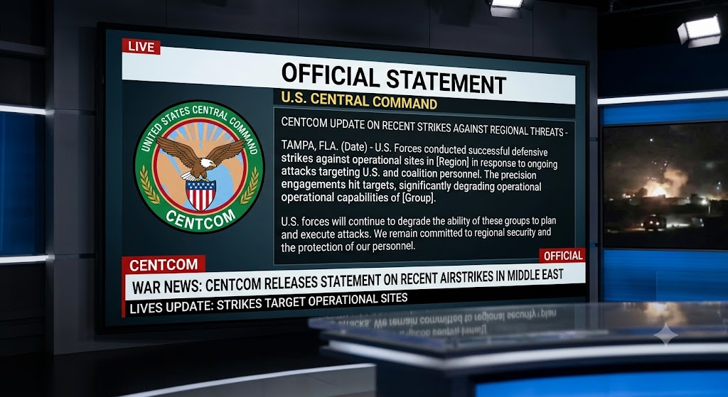 CENTCOM Issues Statement on New U.S. Strikes Against Iran in Response to Attack on Commercial Vessel