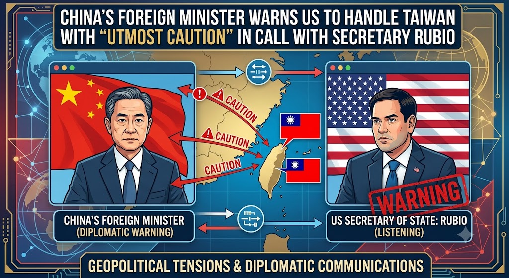China’s Foreign Minister Warns US to Handle Taiwan with “Utmost Caution” in Call with Secretary Rubio